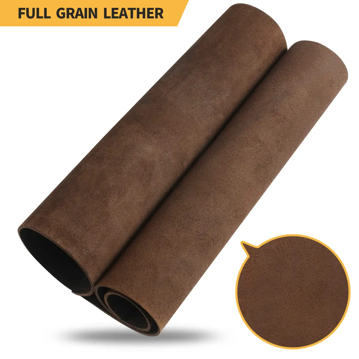 RingSun 12''X24'' Full Grain Leather Sheets for Crafts (2mm) | Genuine Leather for Tooling & Sewing - view 2