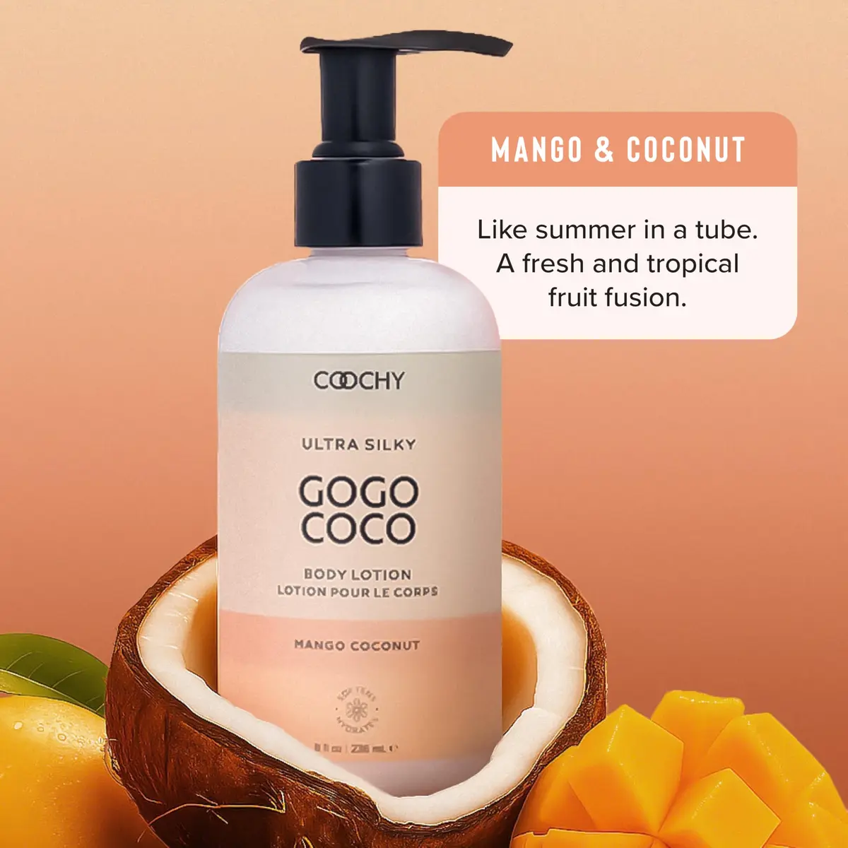 Coochy Ultra Silky Body Lotion | Post Shaving Cream | Skin Care After Shave Moisturizer | Prevents Bumps, Ingrowns, Razor Burn | Mango Coconut, 8 oz - view 6
