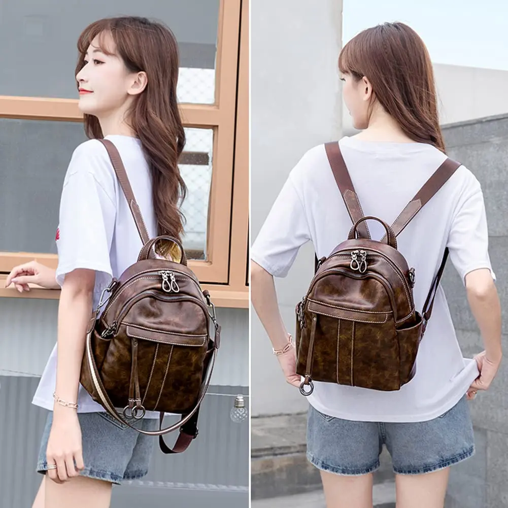 Mn&Sue Medium Backpack Purse for Women, Faux Leather Fashion Shoulder Bag Rucksack 29.5 cm (11.6") | Stylish Everyday Carry - view 2