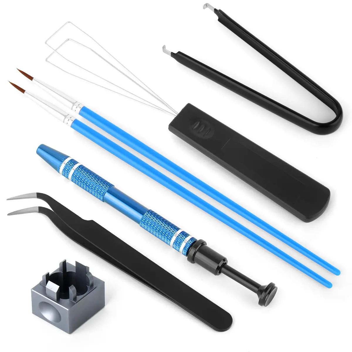 YIMAGUJRX Keyboard Lube Kit with Switch Opener, Tweezers, Keycap & Switch Pullers, Lubrication Brush for Custom Keyboard (6 Pcs) - main product image