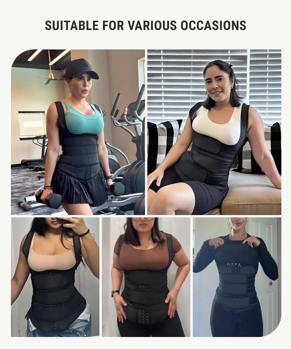 FeelinGirl Waist Trainer for Women Latex Cincher Corset Vest | Slimming & Shaping Support - view 6