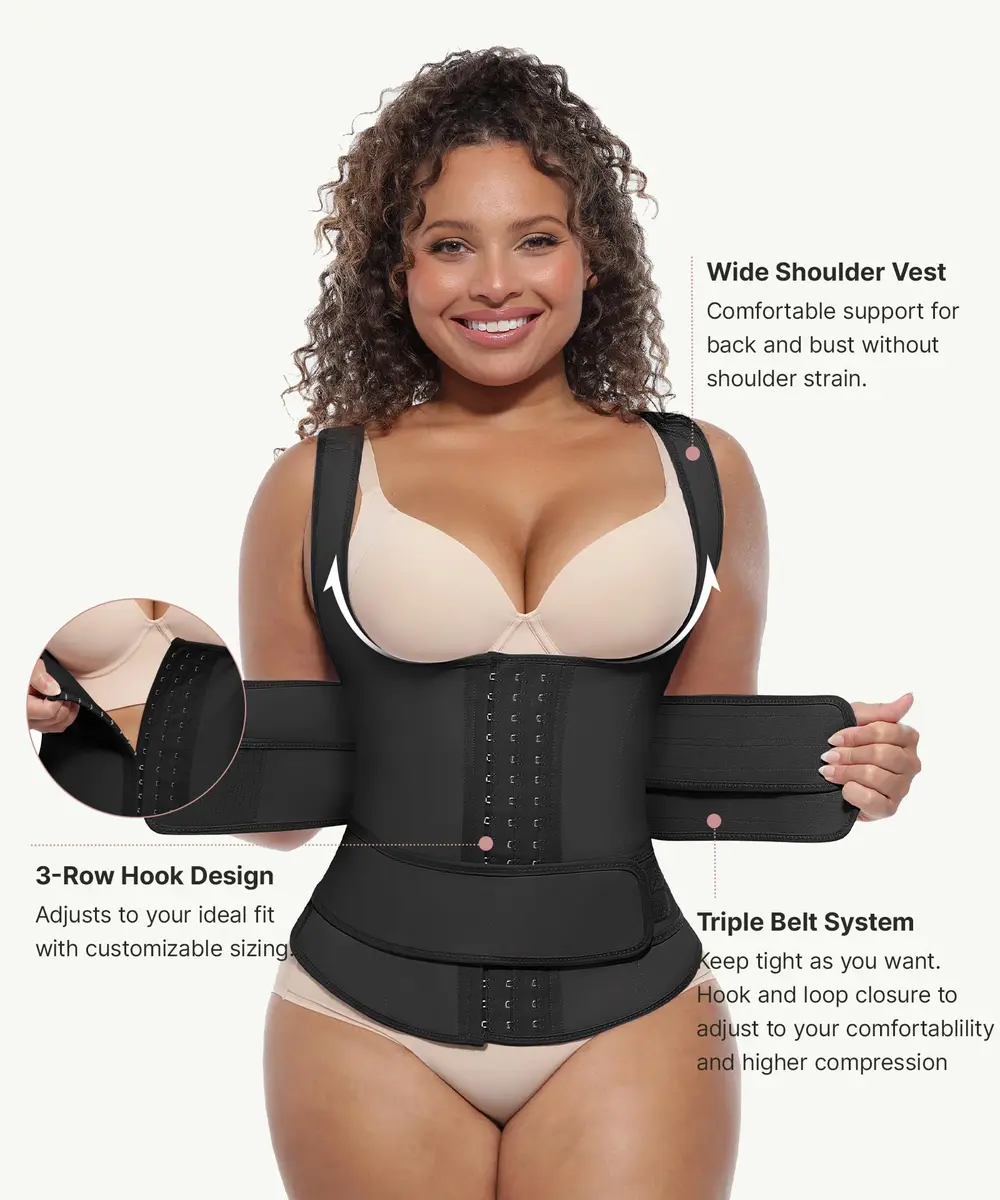 FeelinGirl Waist Trainer for Women Latex Cincher Corset Vest | Slimming & Shaping Support - view 4