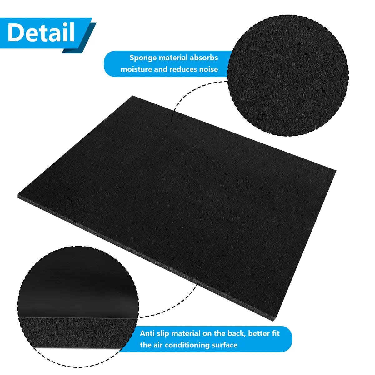 LFUTARI Magnetic Window Air Conditioner Drip Cushion 59cm x 43cm (23.6"x16.9") | Reduces AC Drip Noise - view 3