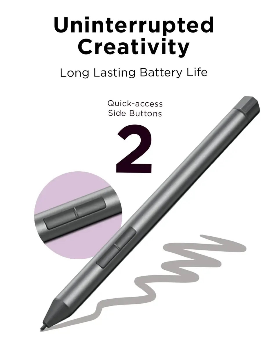 Lenovo Digital Pen 2 Active Stylus 17.3g (0.61 oz) | 4096 Pressure Levels for Natural Writing - view 3