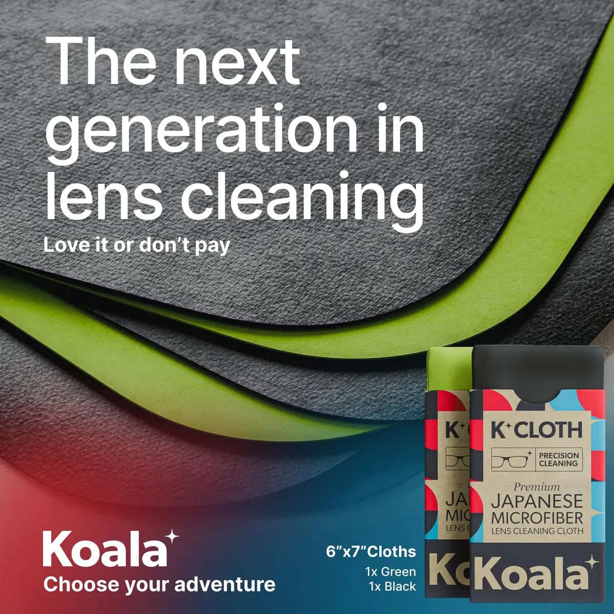 Koala Lens Cleaning Cloth | Japanese Microfiber | Blue & Purple (Pack of 6) | Ultra-Dense, Lint-Free - view 6