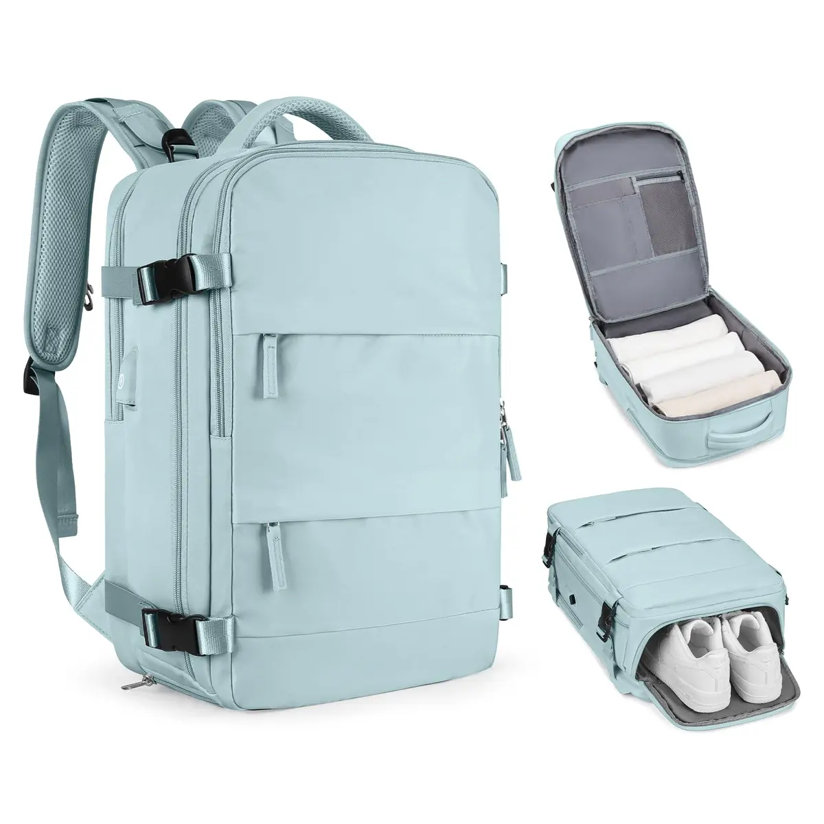 coofay Travel Backpack for Women Men | Airline Approved Waterproof Daypack 15.6" Laptop | Small Hiking Bag - main product image