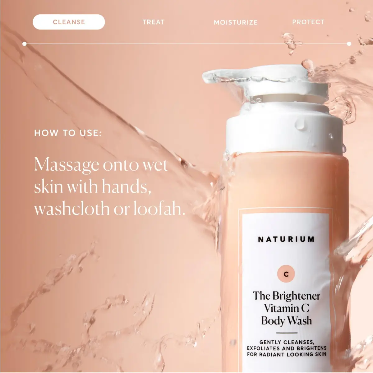 Naturium The Brightener Vitamin C Body Wash, Gentle Cleanser for Smoother-Looking Skin, Removes Dirt, Oil & Other Impurities, 479g (16.9 oz) - view 5