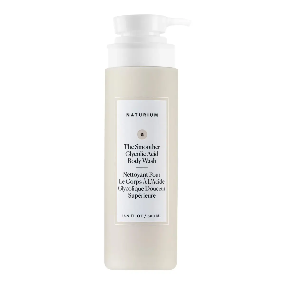 Naturium The Smoother Glycolic Acid Body Wash 500ml (16.9 fl oz) | Exfoliates Rough & Bumpy Texture - main product image