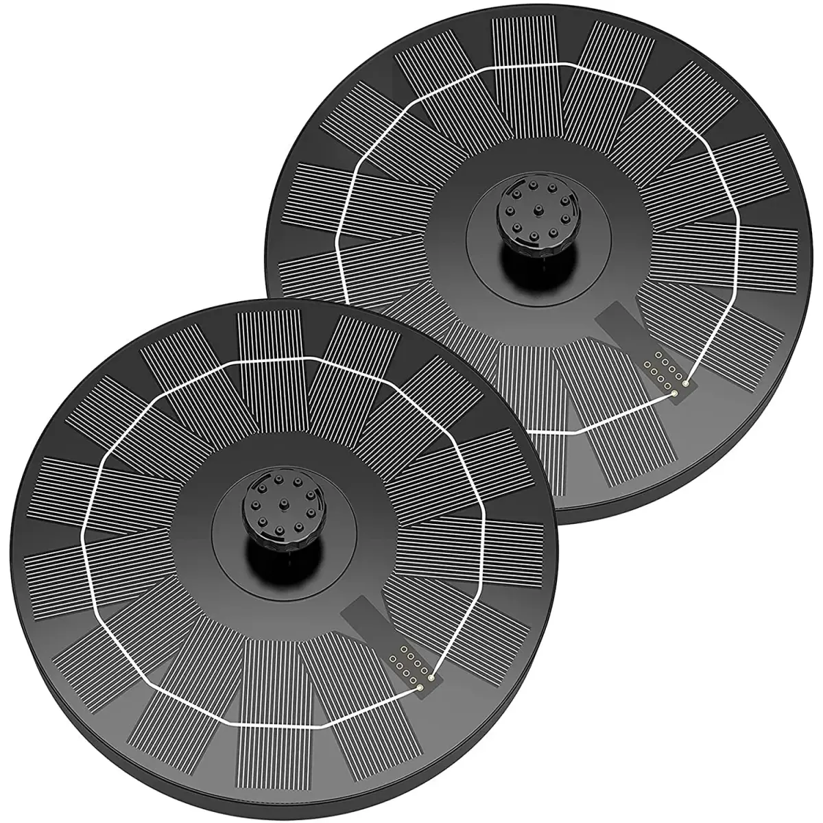 AISITIN 2.5W Solar Fountain for Bird Bath with 6 Nozzles, 2 Pack | 28" Max Water Height - main product image