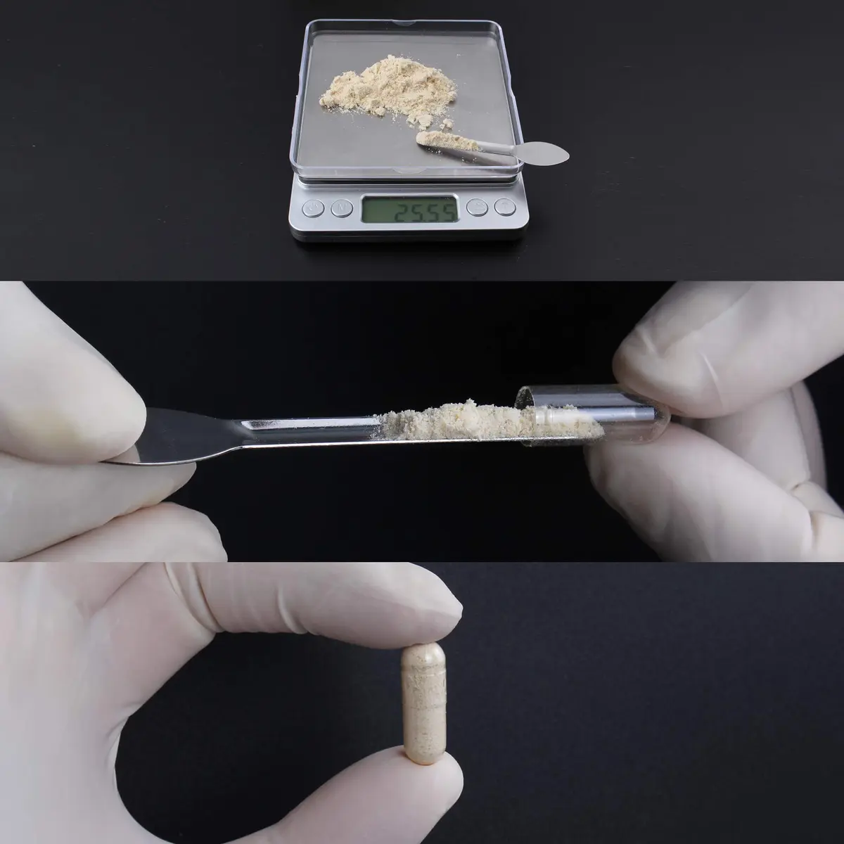 Foosi Capsule Filling Machine Spoons for All Sizes #000-5 | Micro Lab Powder Filler Tool - view 3