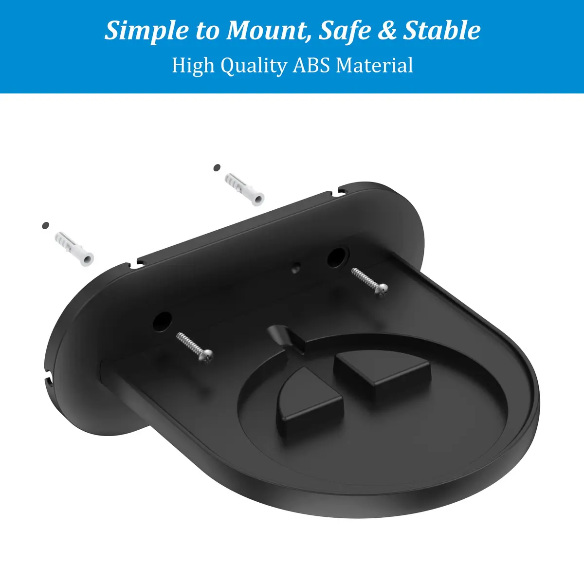 PlusAcc Echo Show 10 3rd Gen Wall Mount Stand Black | Space-Saving Alexa Accessories Bracket Shelf - view 6