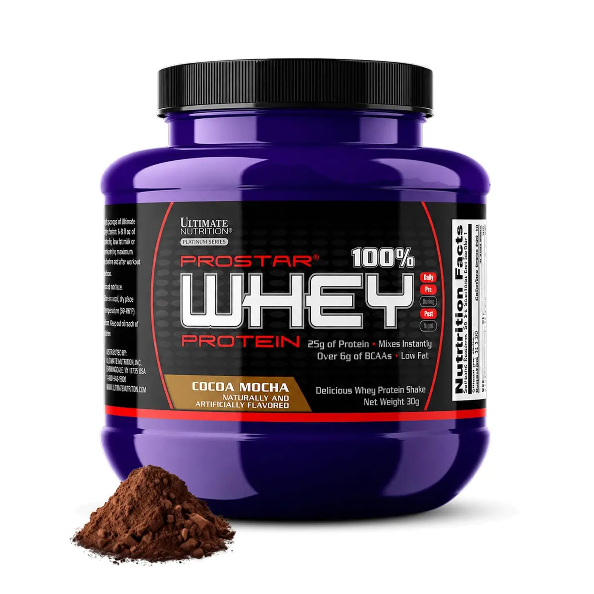 Ultimate Nutrition Prostar Whey Protein Isolate Sample, Cocoa Mocha | 25g Whey Protein, Low Carb & Gluten-Free, 1 Pound - main product image