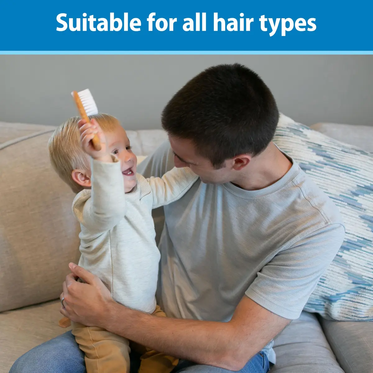 Dr. Brown's Soft and Safe Baby Brush + Comb Set | Natural Wood, Gentle Bristles for All Hair Types - view 5