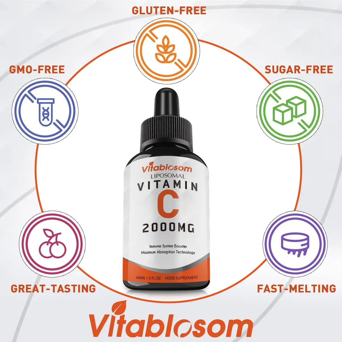 Vitablosom Liposomal Vitamin C 2000mg Liquid for Adults | High Absorption & Immune Support - view 4