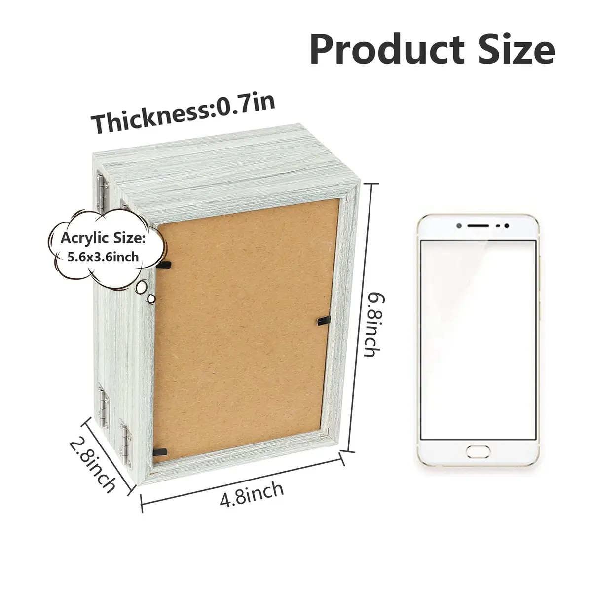 POILKMNI 4x6 Back To School Picture Frame 4 Hinged Frame with 4 Openings | Rustic Wooden Collage Wall Decor - view 6