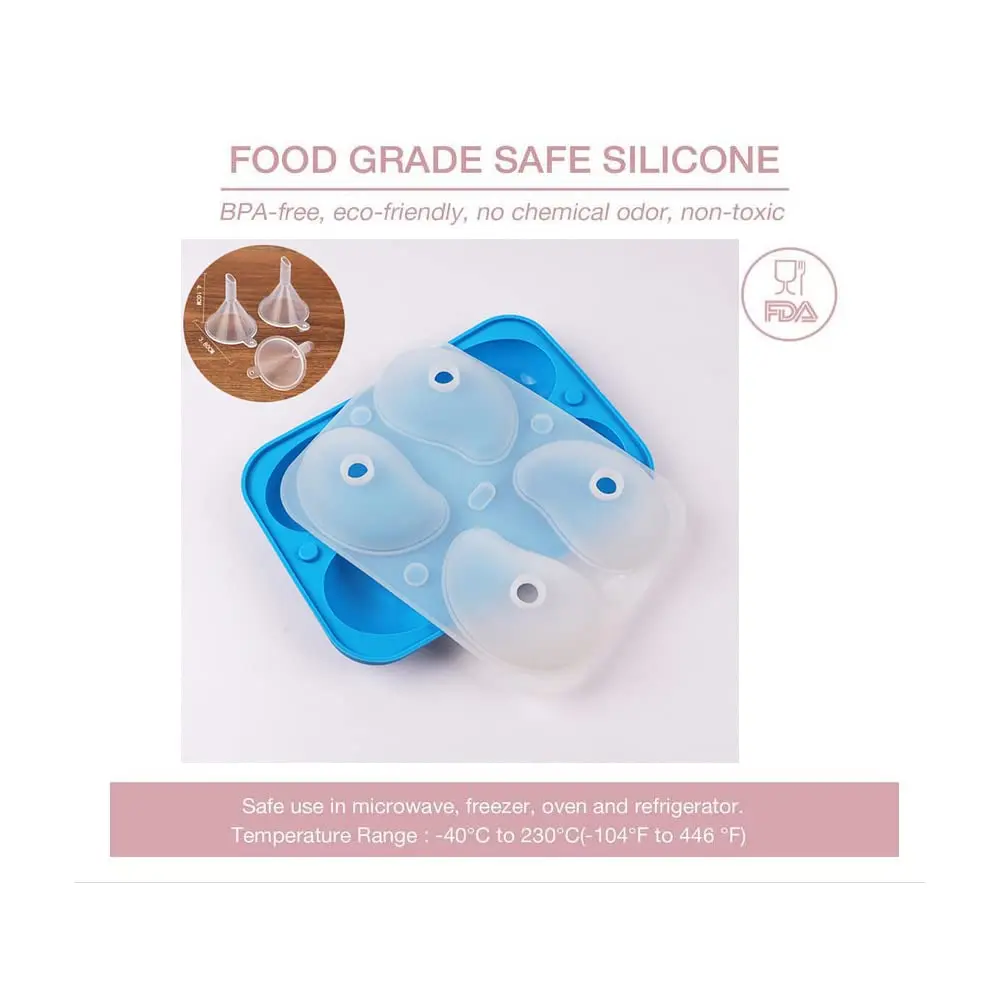 Montidey 4 Holes 3D Mango Shape Silicone Cake Mold 19.6cm (7.7in) | Food-Grade Baking & Dessert Tool - view 5