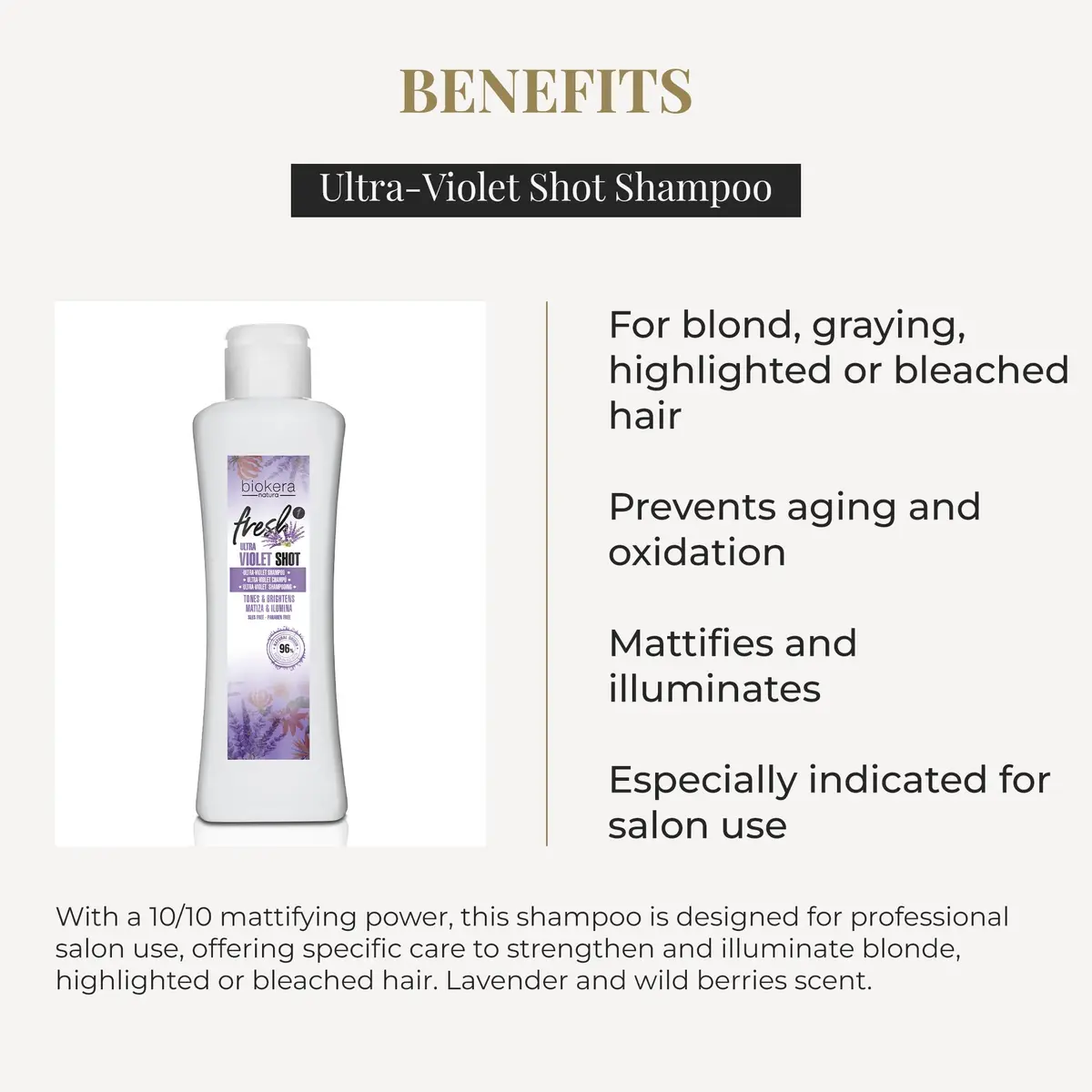 SALERM Purple Shampoo 300 ml | Neutralizes Yellow Tones & Enhances Shine for Blonde, Gray & Highlighted Hair - view 3