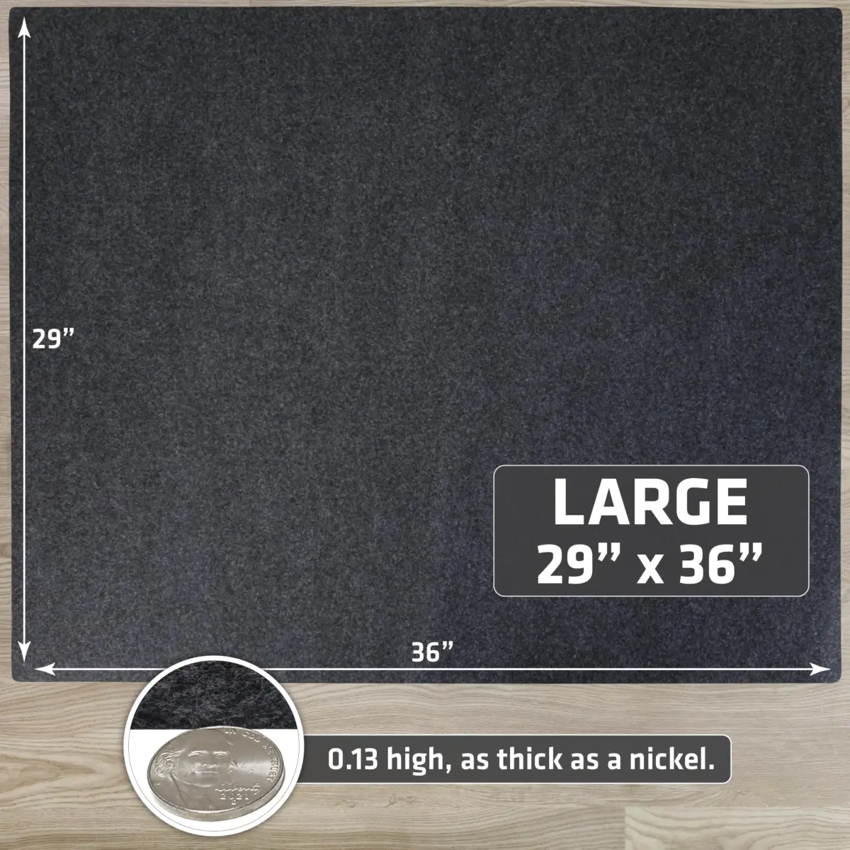 Drymate Washable Dog Pee Pads 74cm x 91cm (29"x36") | 2-Pack Charcoal Reusable Pet Training Potty Mats - view 7