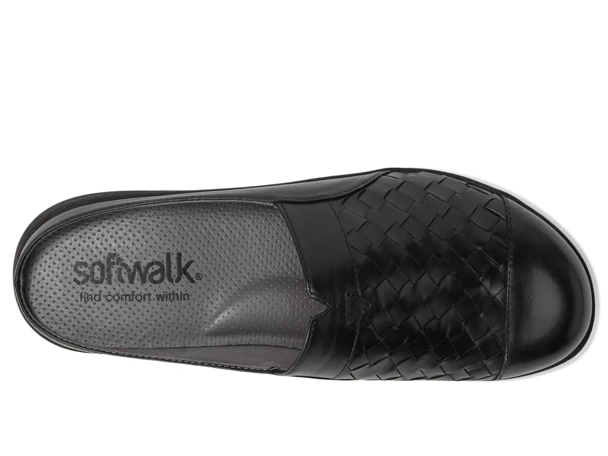 SoftWalk Womens San Marcos II Loafers Black 8.5 Wide | Comfortable Leather Slip-On Shoes - view 2