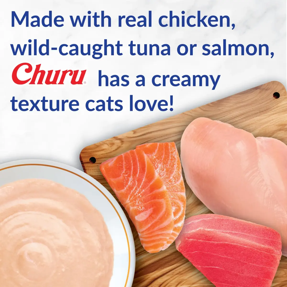 INABA Churu Cat Treats Beef & Cheese Variety 50 Tubes | High Moisture, Low Calorie Lickable Purée - view 2