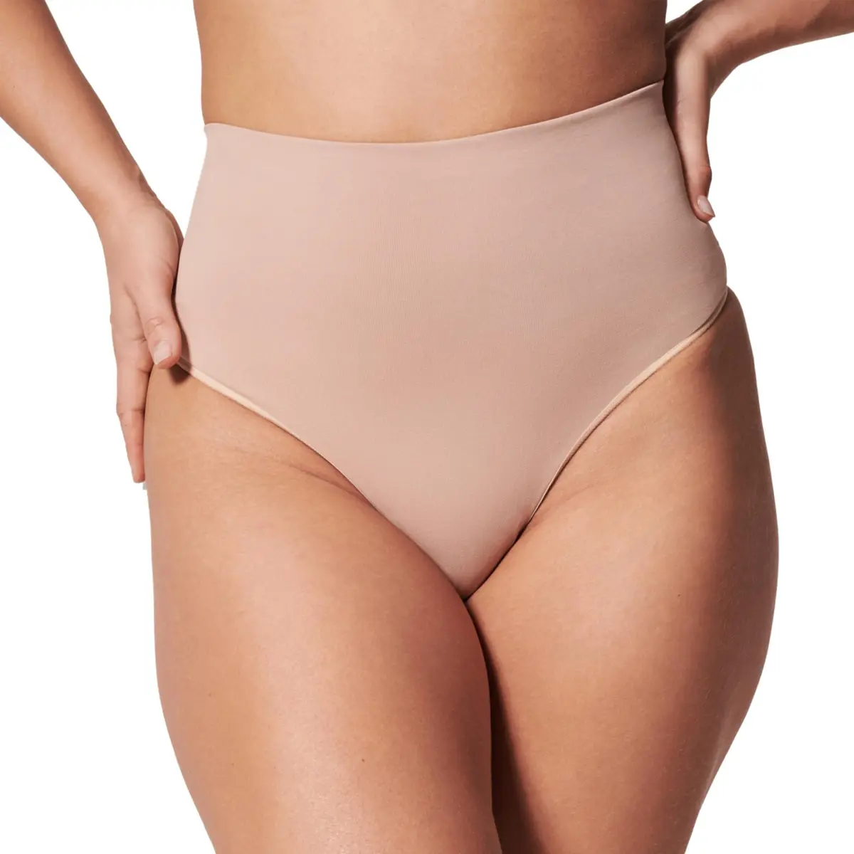 SPANXshape ExtraOrdinary Thong in Toasted Oatmeal XS | Comfortable Support & Seamless Fit - main product image