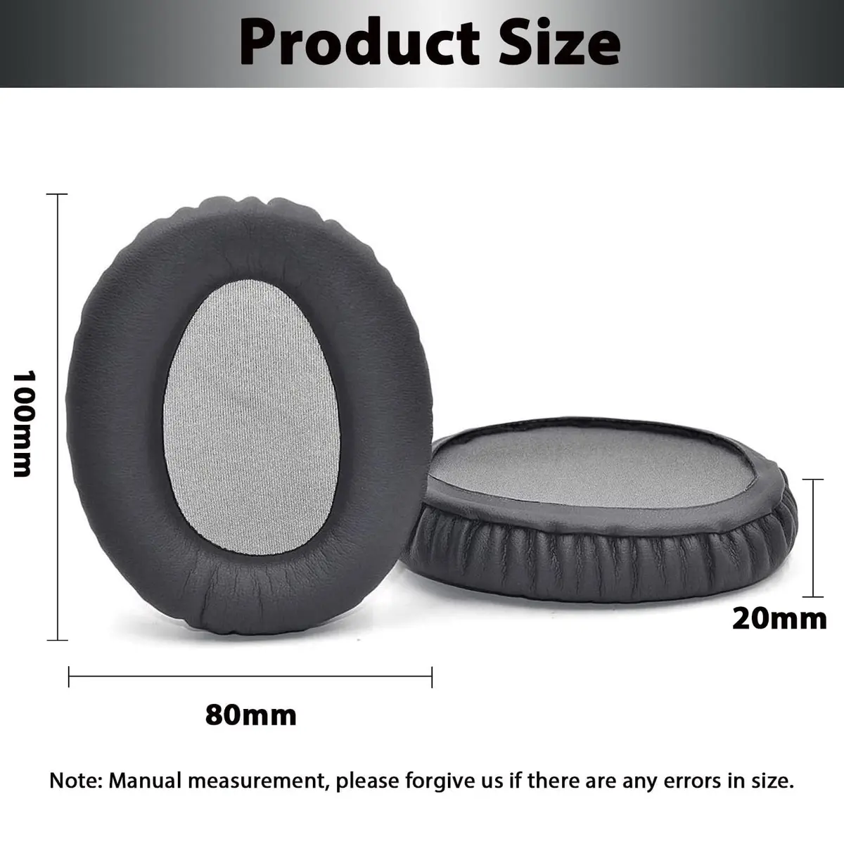 Adhiper Earpads for Sony WH-CH700N WH-CH710N WH-CH720N Headphones - Titanium Gray | Premium Protein Leather & Memory Foam Replacement - view 4