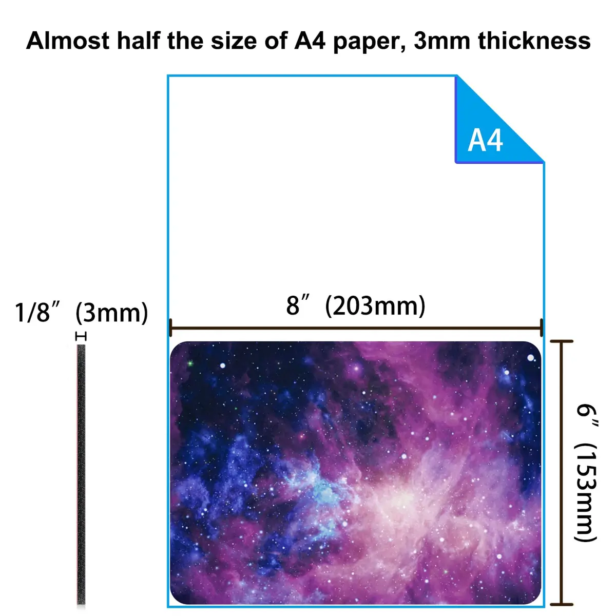 Audimi Small Mouse Pad 6 x 8 Inch | Thick, Washable & Portable for Laptop & Travel - view 2