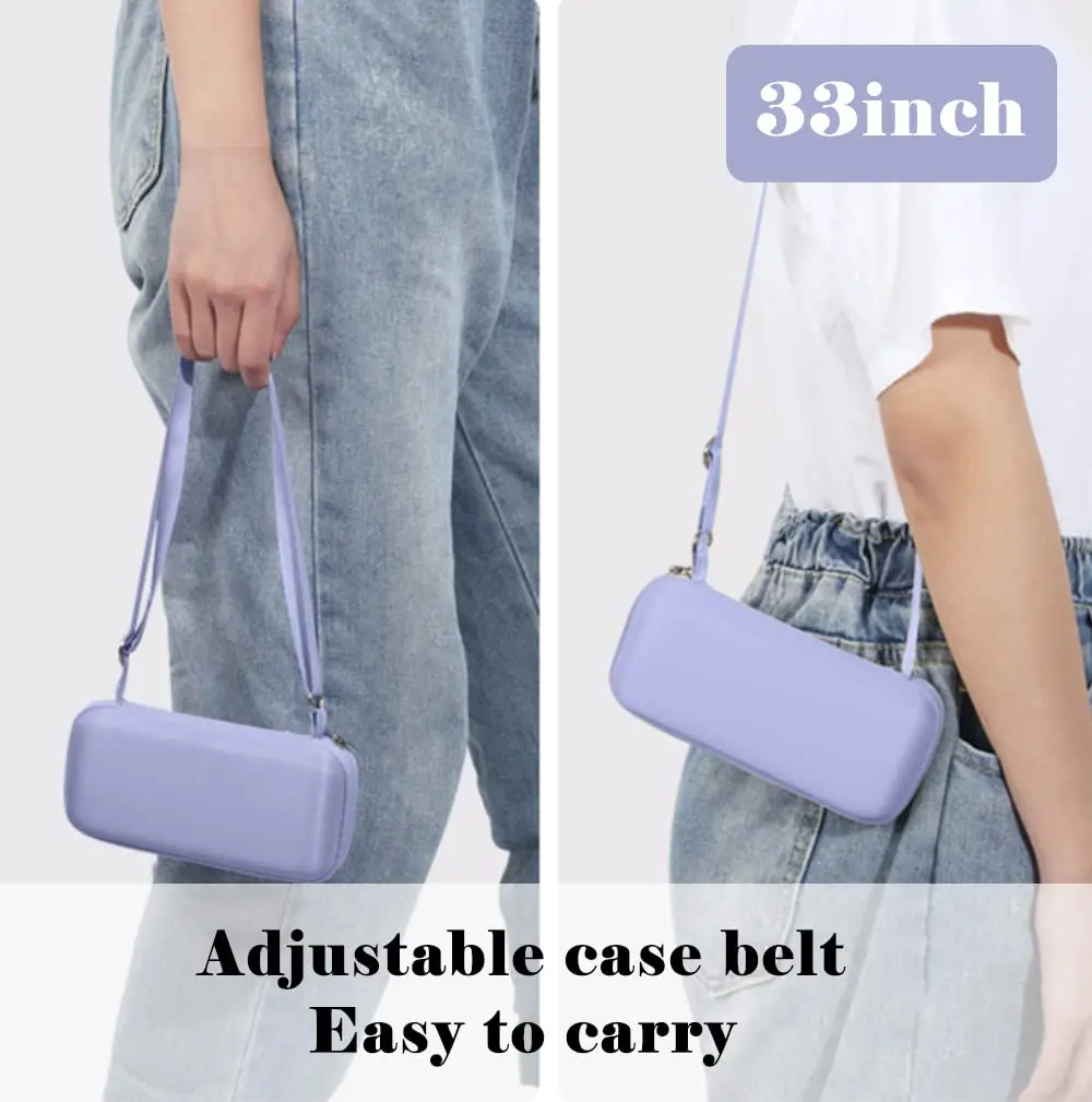 ESUFEIR Mini Sun Umbrella for Purse with Case, Purple | UPF 50+ UV Protection, 35" Canopy - view 4