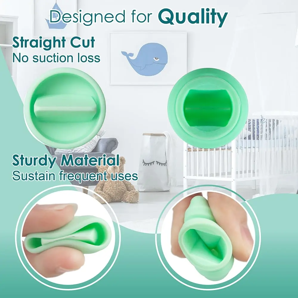 NENESUPPLY Duckbill Valves for Elvie Stride Pump Parts - 4pc Green Silicone | BPA-Free, Medical Grade - view 5