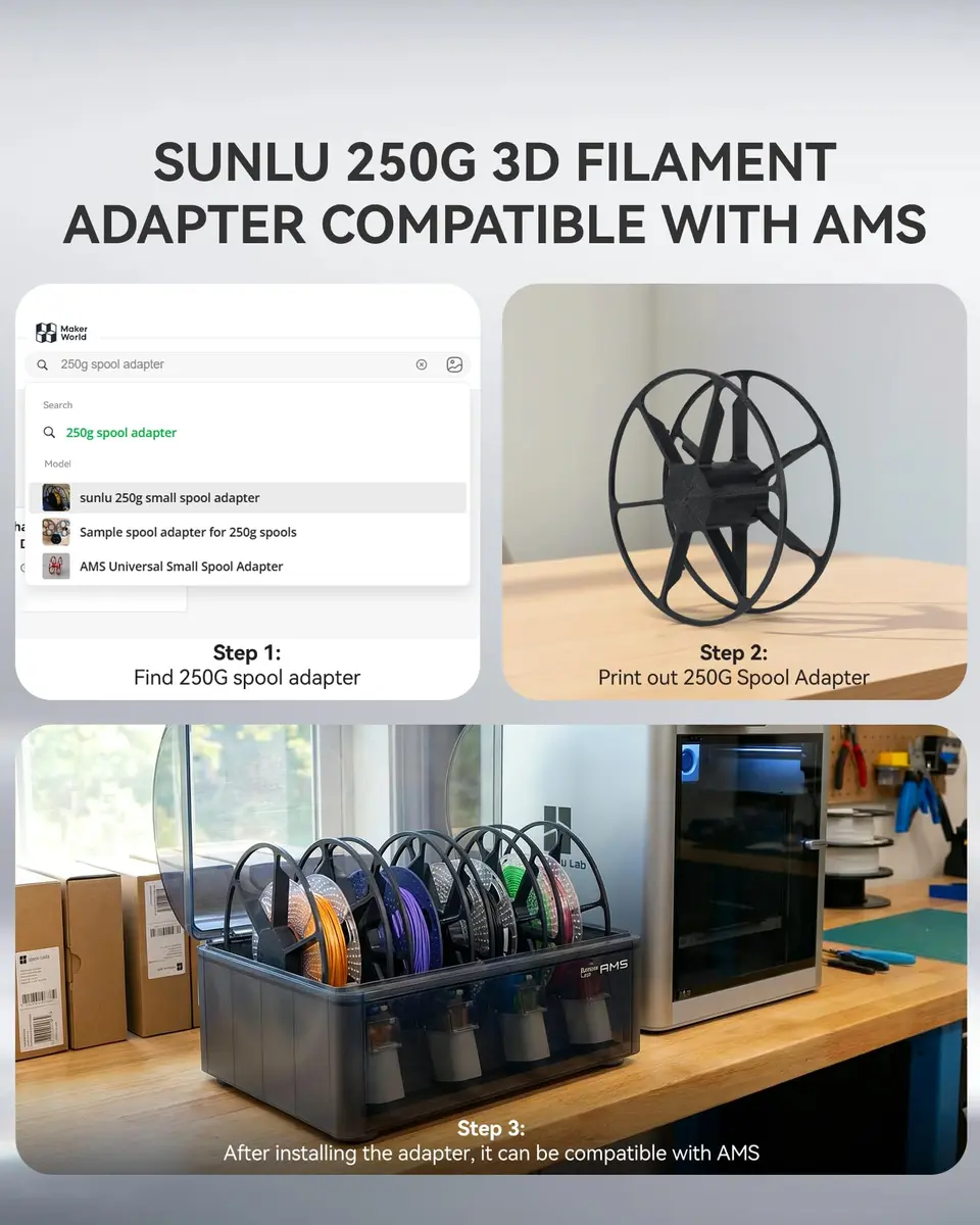 SUNLU 250g PLA Filament Bundle 1.75mm | Multicolor 3D Printer Filament for Small Prints - view 8
