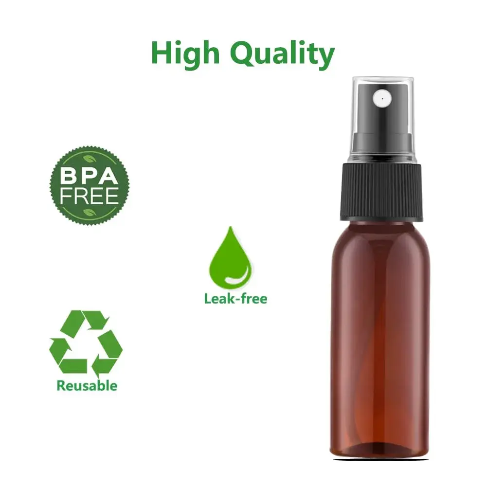 Lil Ray Amber Plastic Spray Bottle 30ml (1 Oz) | 12-Pack Travel Size Fine Mist Sprayer - view 2