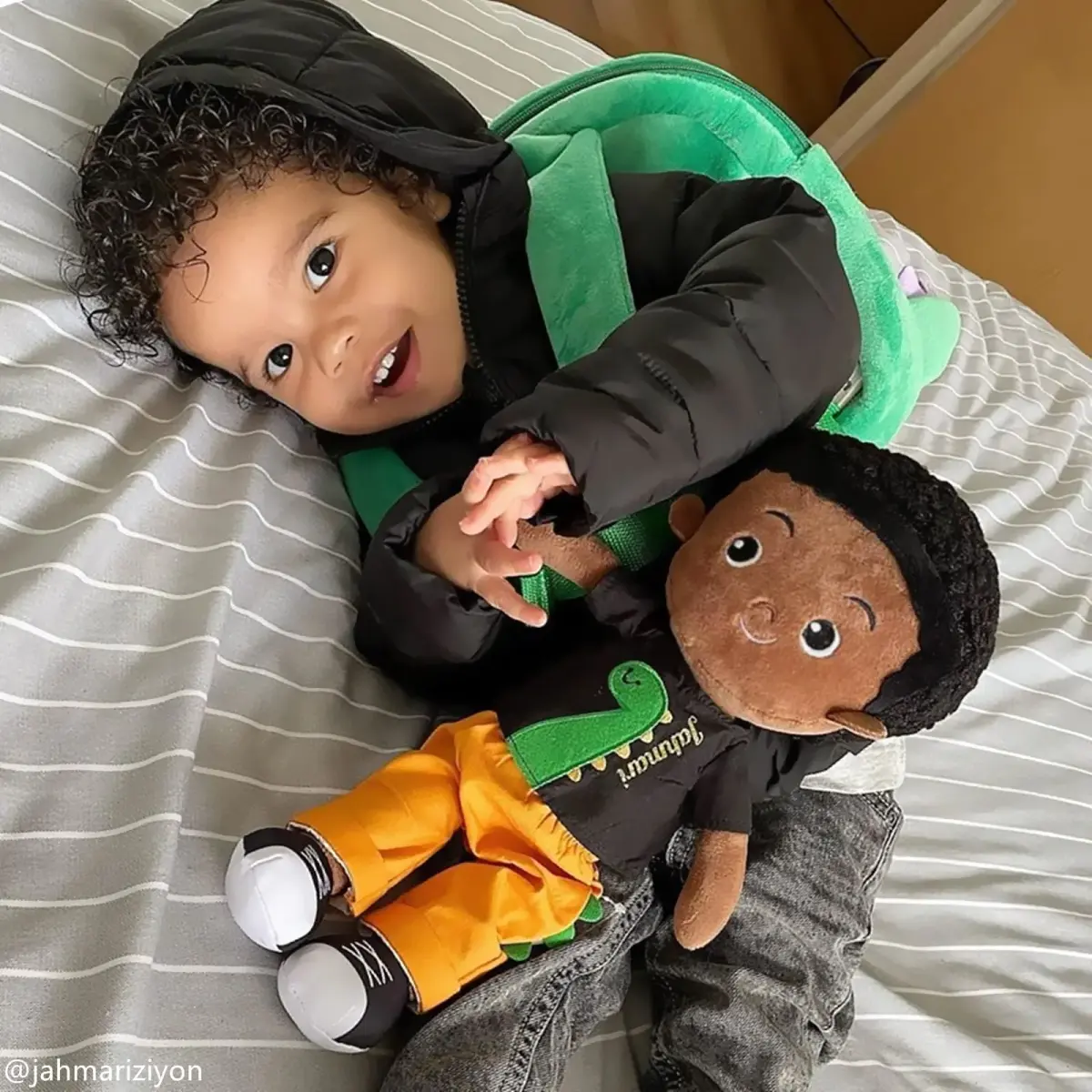 OUOZZZ Soft Black Baby Doll 12.6 Inch (32 cm) | Dinosaur Snuggle Buddy - view 2
