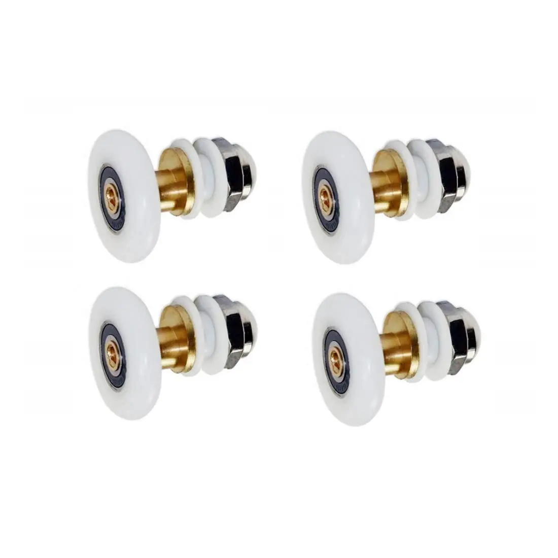 GDQLCNXB Shower Door Rollers 25mm Diameter (4-Pack) | Ultra-Quiet Sliding Pulleys for 4-6mm Glass - main product image
