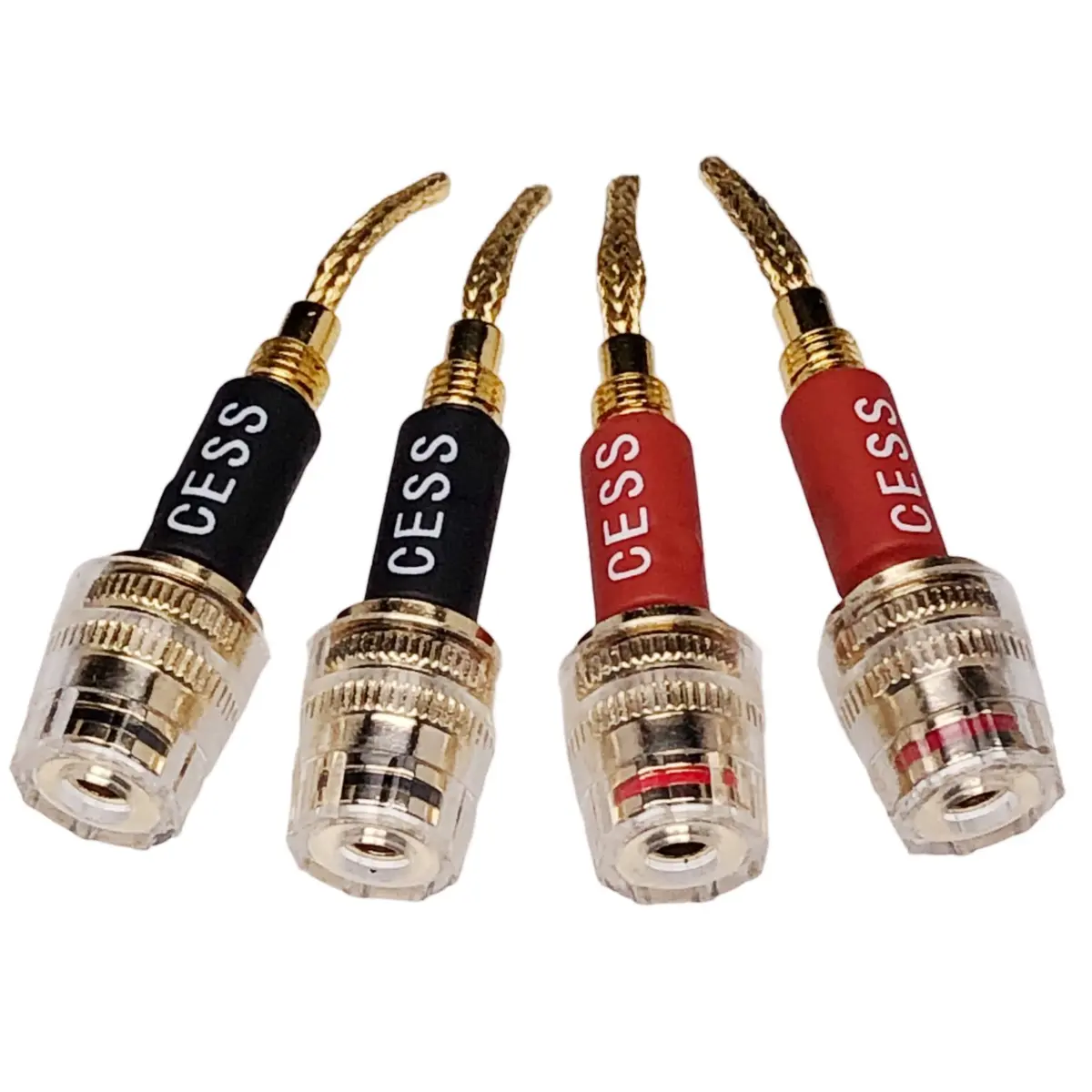 CNCESS Braided Pin Banana Plug to 4mm Female Banana Jack | Secure Speaker Wire Connection - view 6
