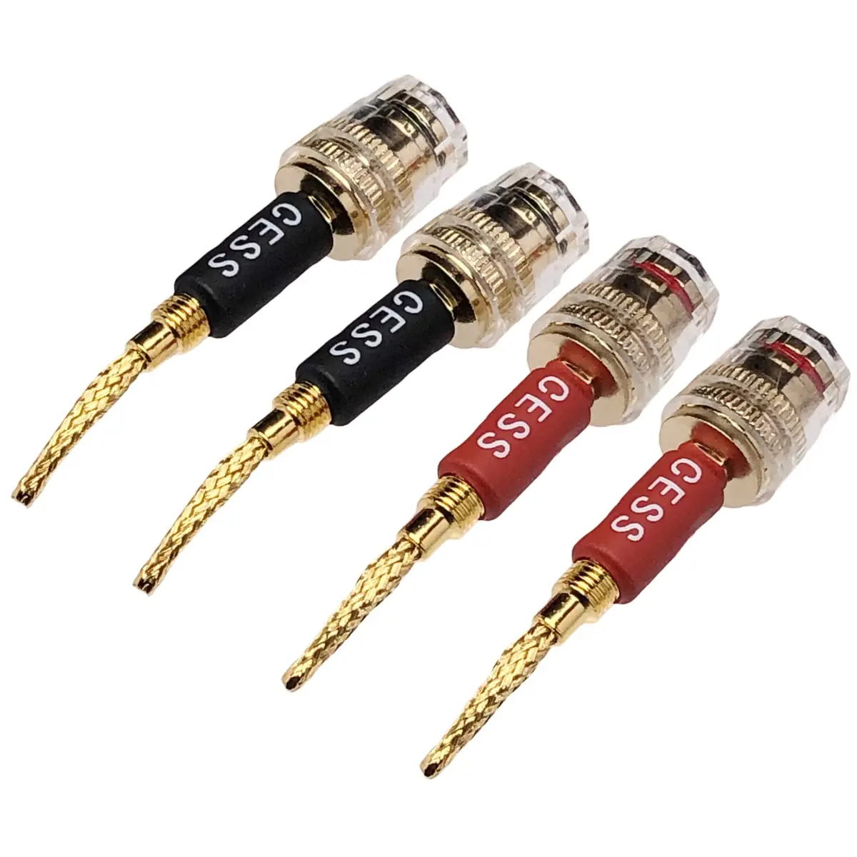 CNCESS Braided Pin Banana Plug to 4mm Female Banana Jack | Secure Speaker Wire Connection - view 7