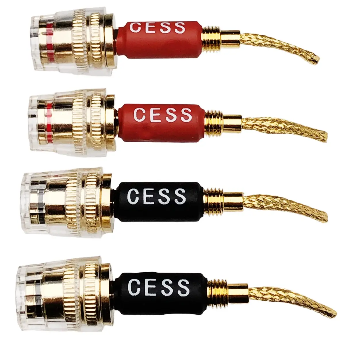 CNCESS Braided Pin Banana Plug to 4mm Female Banana Jack | Secure Speaker Wire Connection - view 8