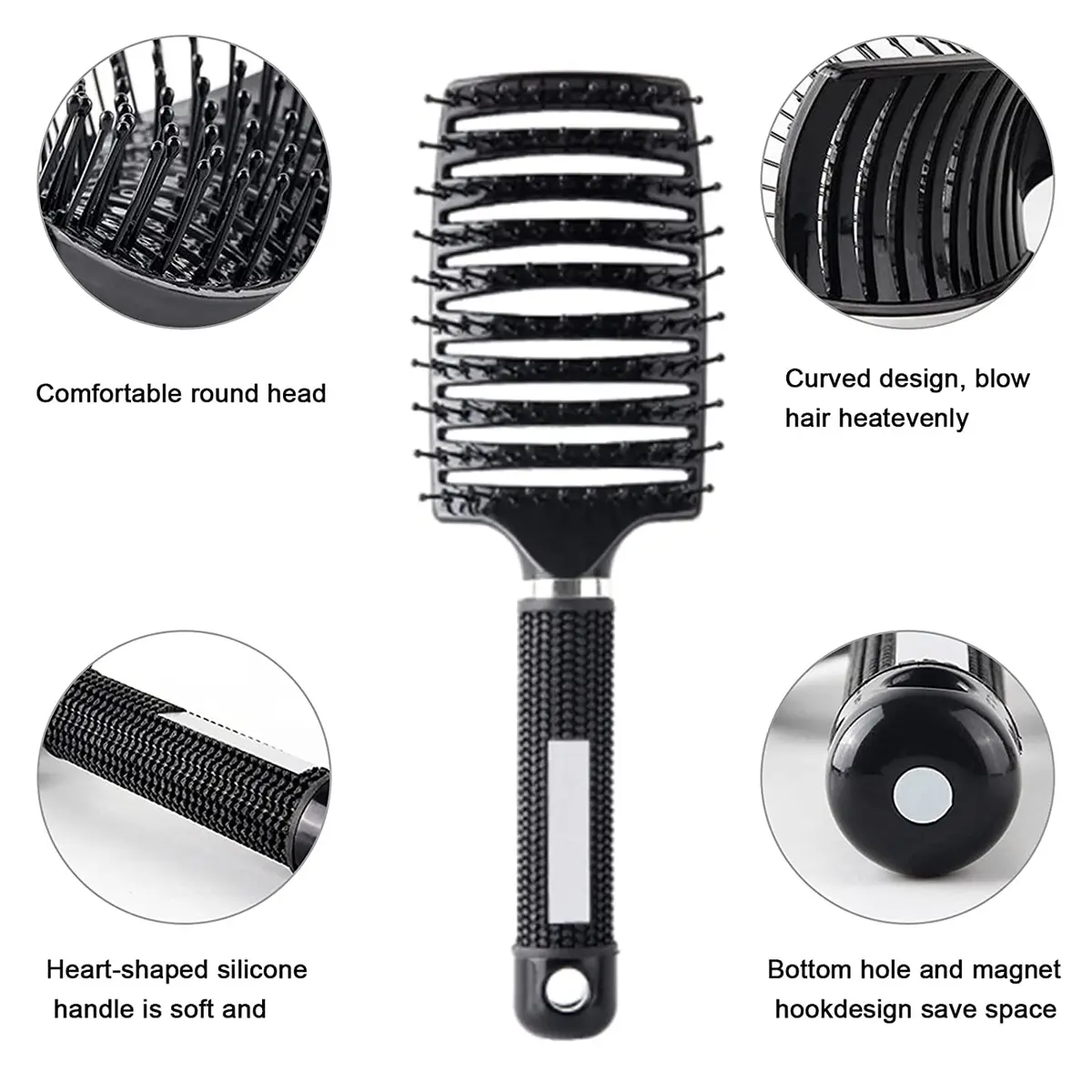 Curved Vented Hair Brush for Fast Blow Drying & Detangling | 24.5cm (9.65 inch) - view 3