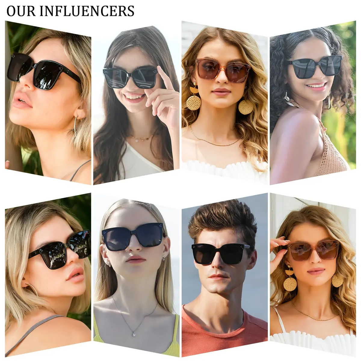 Dollger Oversized Square Sunglasses for Women Men Trendy Polarized UV Protection Large Shades Grey - view 2