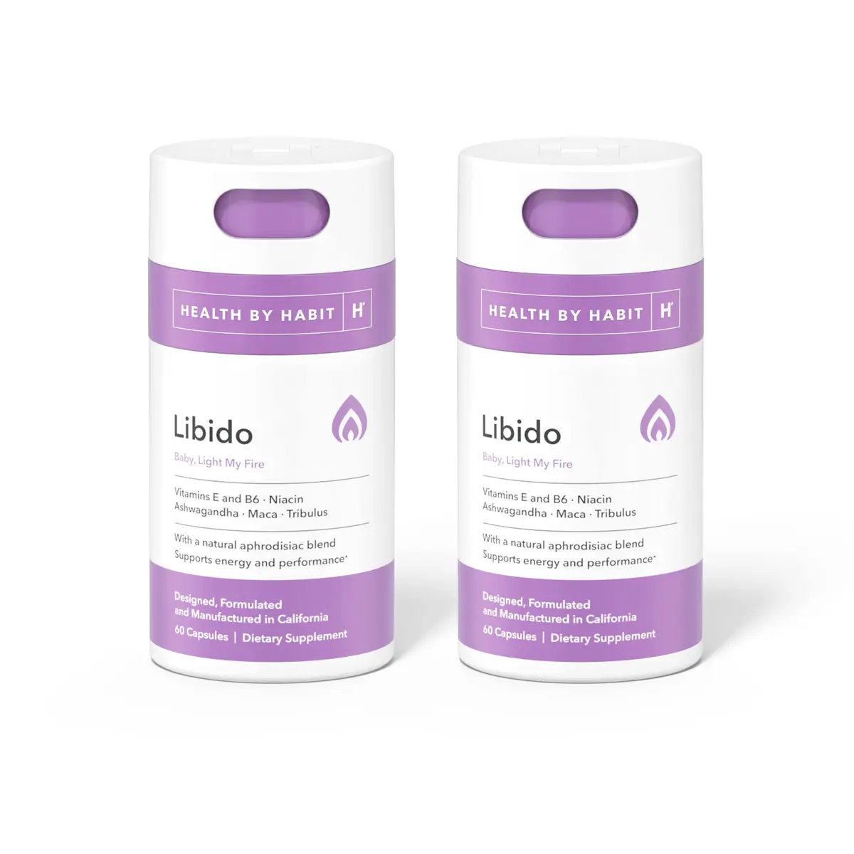 Health By Habit Libido Blend 2 Pack (60 Capsules) | Natural Aphrodisiac with Maca & Ashwagandha - main product image