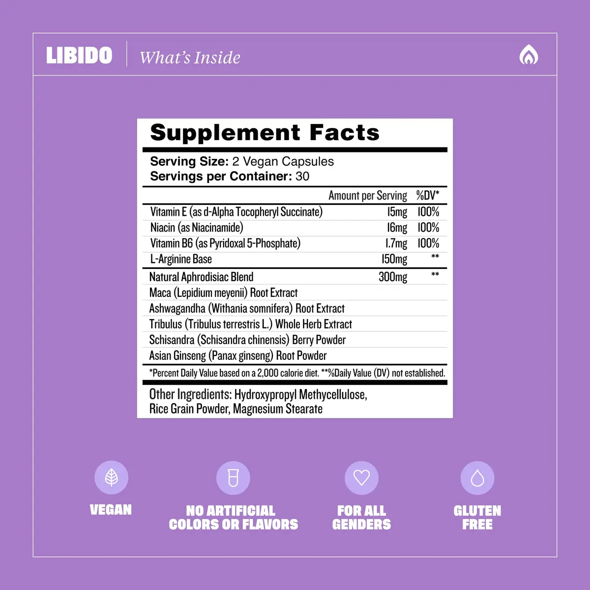 Health By Habit Libido Blend 2 Pack (60 Capsules) | Natural Aphrodisiac with Maca & Ashwagandha - view 2