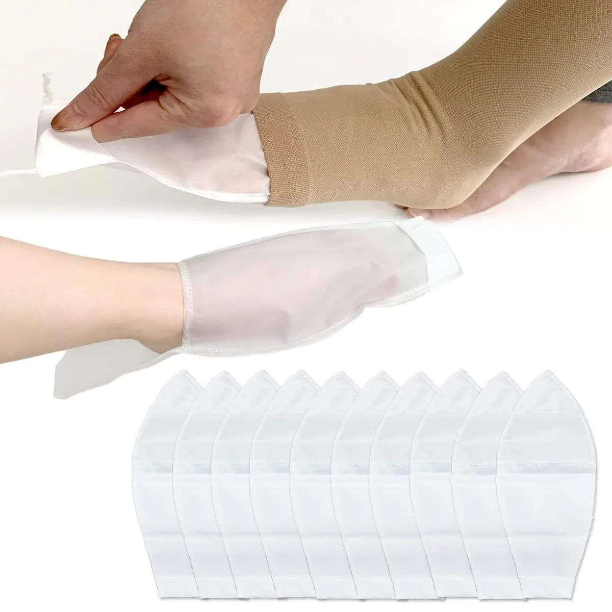 MUROCEA Open Toe Compression Sock Aid for Easy Slide | Slip Stocking Applicator for Elderly, Disabled, Pregnant, 5 Pairs - main product image