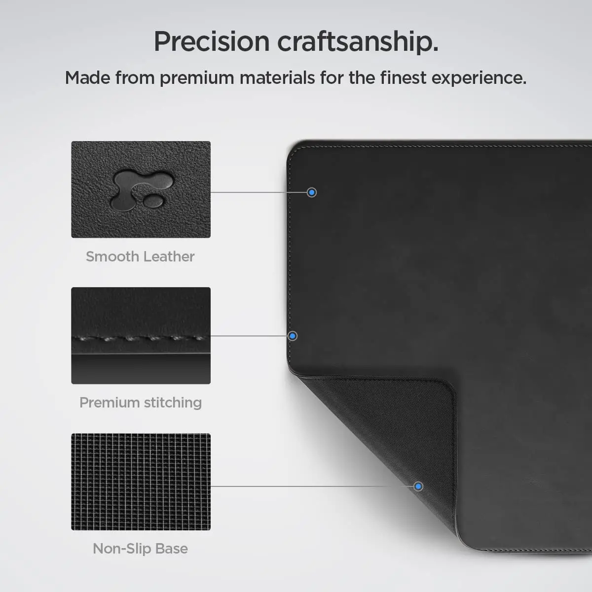 Spigen PU Leather Desk Pad 35.4"x15.7" | Water-Resistant Vegan Leather Desk Protector - view 5