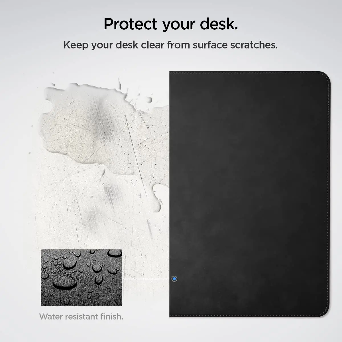 Spigen PU Leather Desk Pad 35.4"x15.7" | Water-Resistant Vegan Leather Desk Protector - view 4