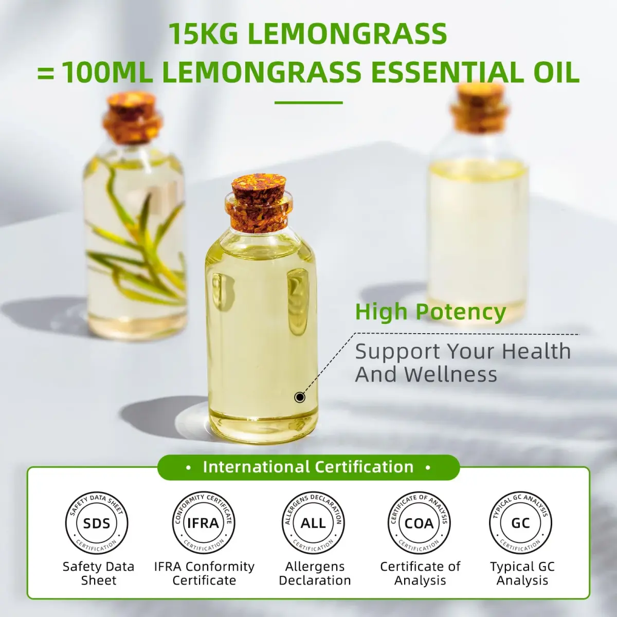 HIQILI Lemongrass Essential Oil, 475ml (16 Fl Oz) | Pure Citrus Aroma for Diffusers & DIY - view 8