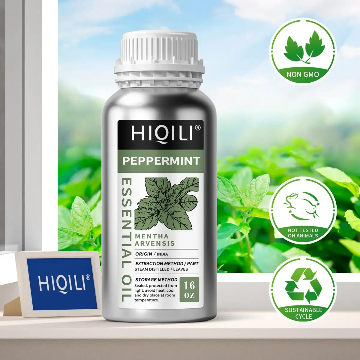HIQILI Peppermint Essential Oil 473ml (16 Fl Oz) | USA-Sourced for Air Freshening, DIY & Aromatherapy - view 6