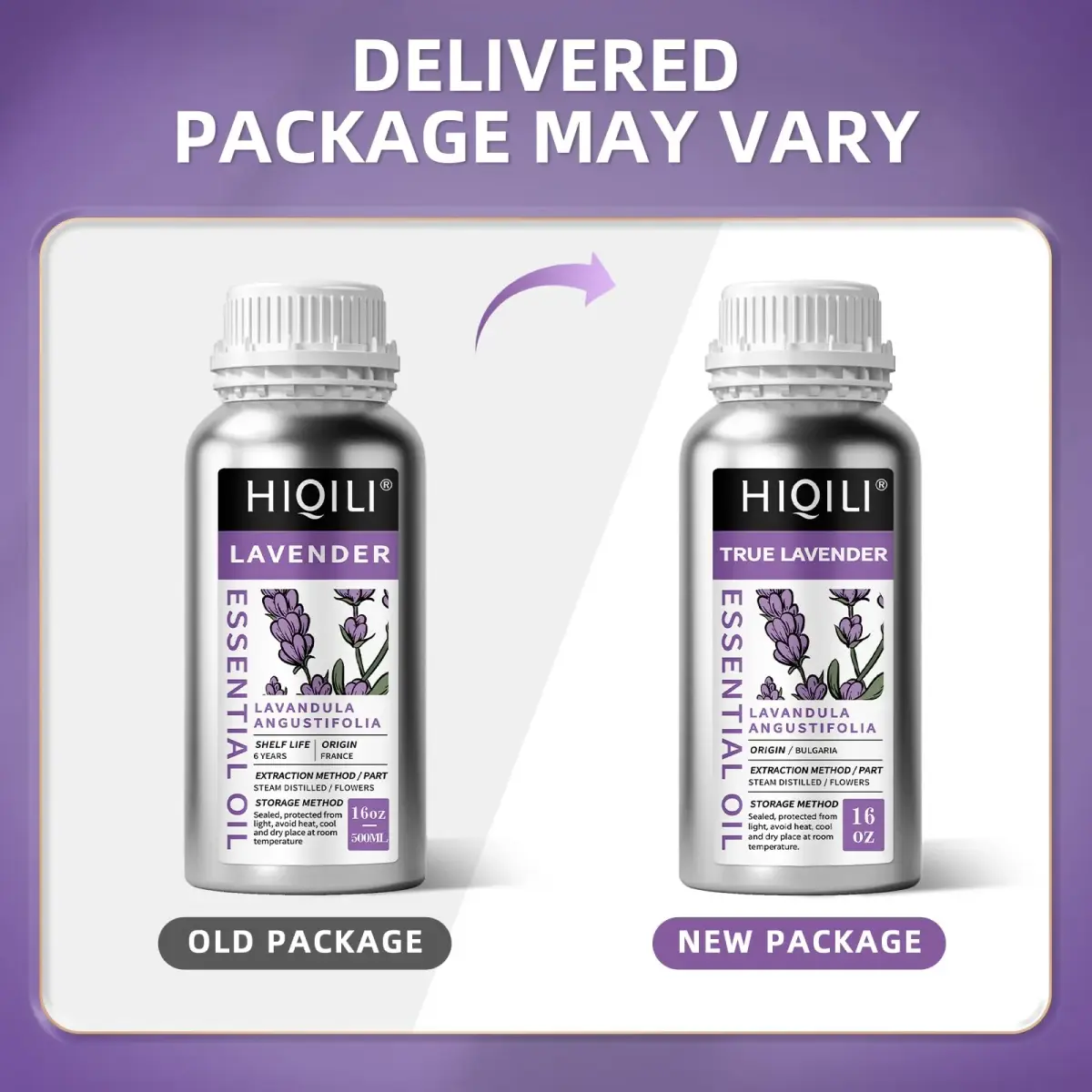 HIQILI Natural Lavender Essential Oil 475ml (16 fl oz) | Large Capacity for Aromatherapy & DIY - view 8