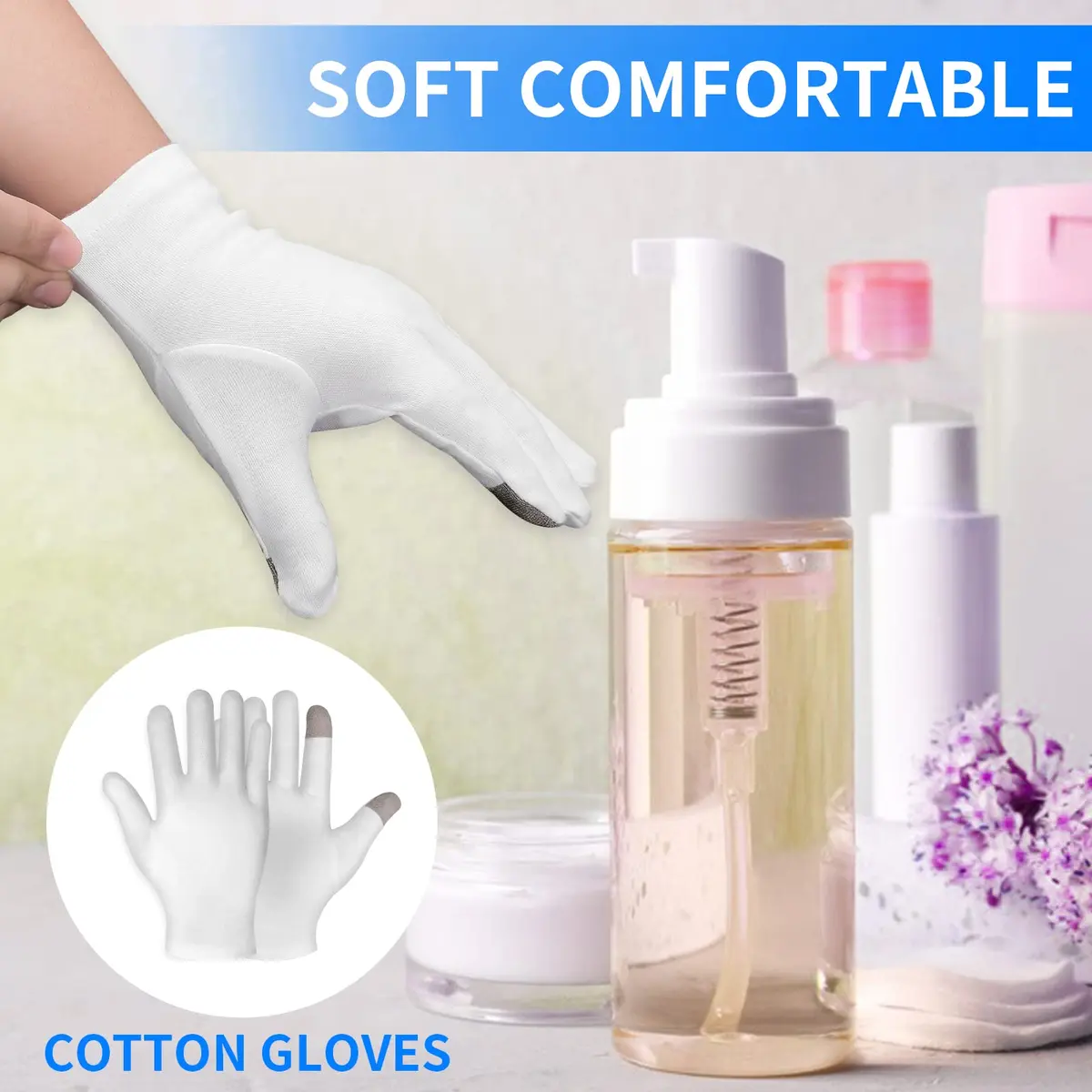 Sibba Moisturizing Gloves & Socks 2 Pairs | Overnight Hand & Foot Hydration for Dry Skin - view 6