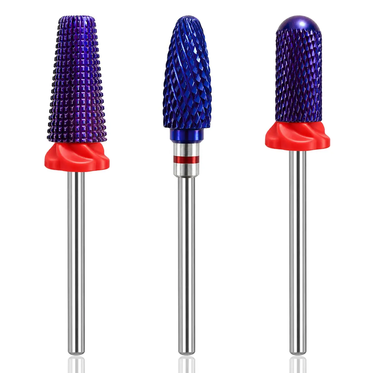 Depvko 3Pcs Carbide Nail Drill Bits | 5-in-1 & Cone Shape for Nail Art (70-120c) - main product image