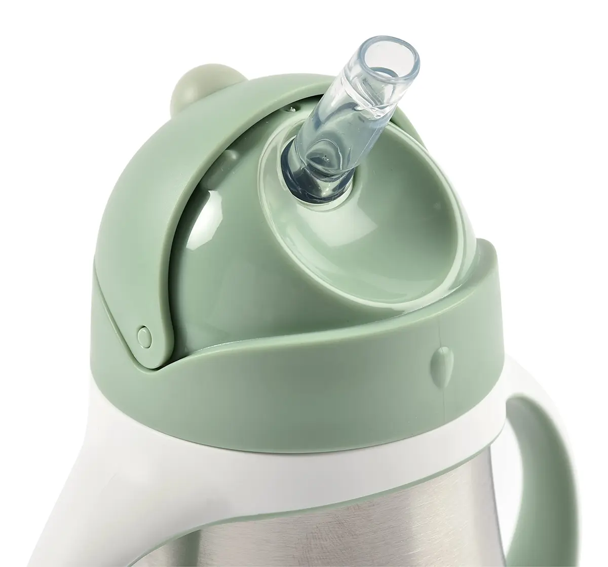 Béaba Stainless Steel Straw Sippy Cup with Removable Handles, Insulated Toddler Cup 250ml (8.5 oz) | Spill-Proof & BPA-Free - view 2