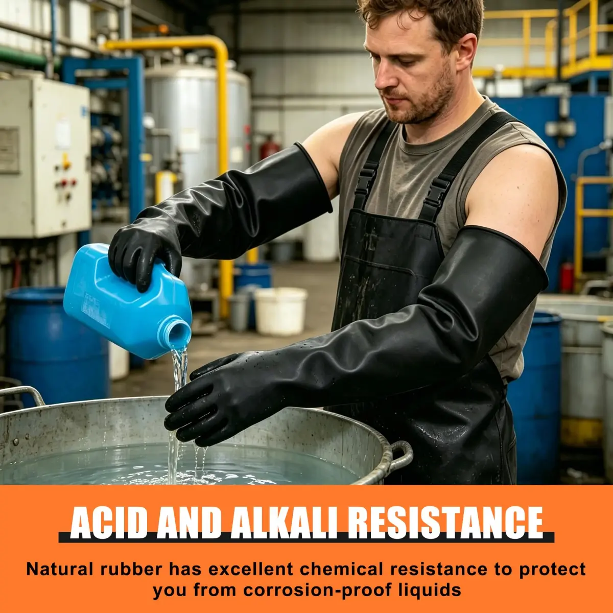 Nobgum 24 Inch Chemical Resistant Gloves | Heavy Duty Rubber Protection for Lab & Industrial Use - view 5